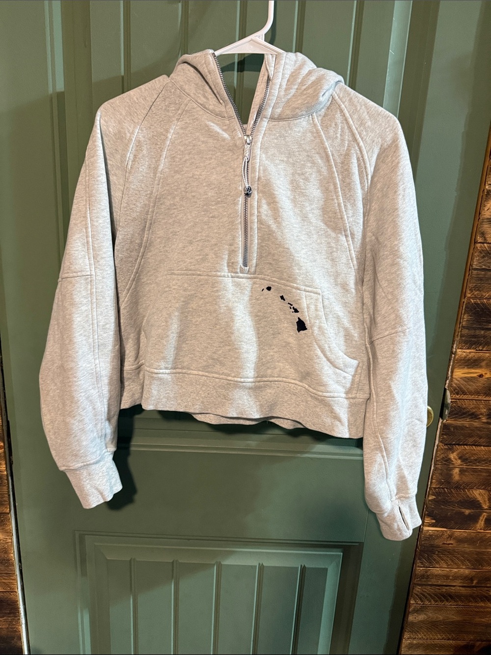 Rare Lululemon Hawaii Scuba Oversized Half-Zip Hoodie Gray XS/S